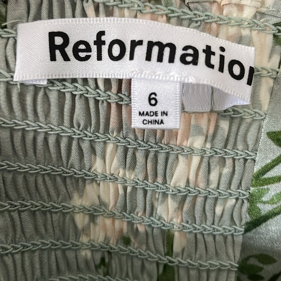 Reformation Frankie Silk Maxi Dress Tea Garden Floral Print Anthropologie - Picture 6 of 6